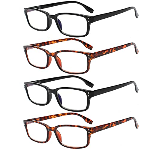 Algopix Similar Product 18 - Kerecsen 4 Pack Reading Glasses for