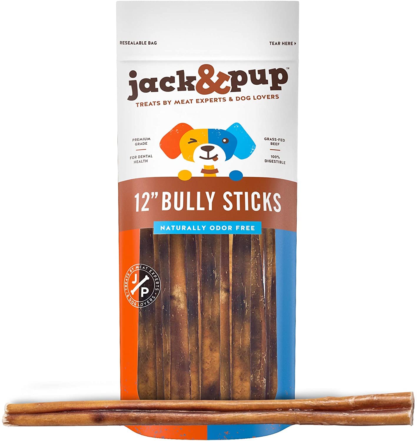 Algopix Similar Product 10 - JackPup Thick Bully Sticks 12 Inch
