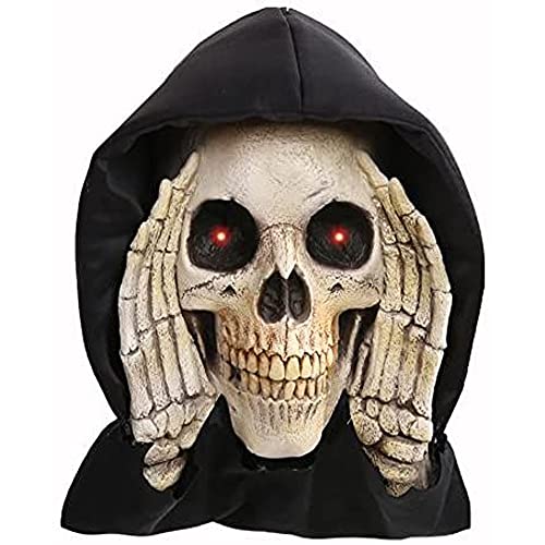 Algopix Similar Product 9 - Halloween Scary Black Hooded Peeper