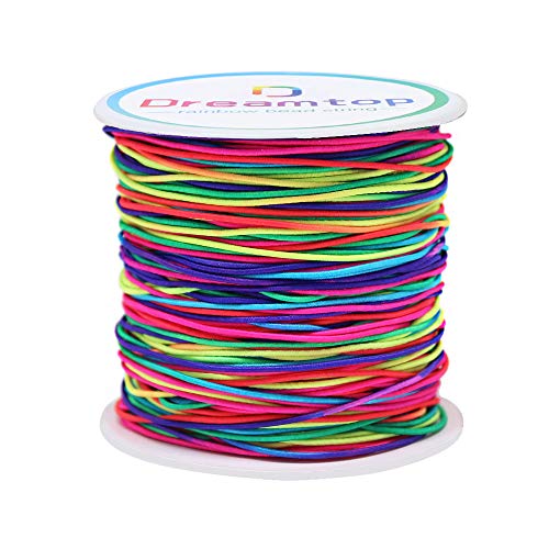 Algopix Similar Product 11 - Dreamtop 1mm 100 Meters Rainbow Elastic
