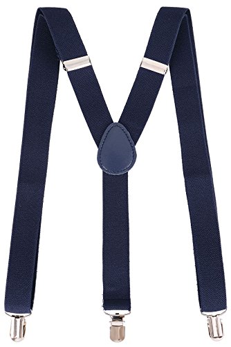 Algopix Similar Product 6 - Livingston Navy Blue Suspenders for Men