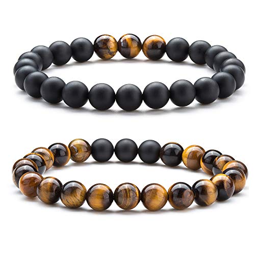 Algopix Similar Product 2 - Hamoery Natural Tiger Eye Stone Bead