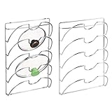Algopix Similar Product 1 - mDesign Metal Wire Pot and Pan Lid Rack