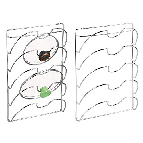 Algopix Similar Product 15 - mDesign Metal Wire Pot and Pan Lid Rack