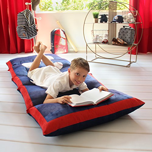 Algopix Similar Product 2 - Butterfly Craze Kids Floor Pillow Bed