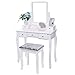 Algopix Similar Product 13 - BEWISHOME Vanity Set with Mirror