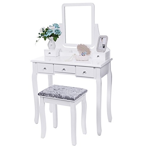 Algopix Similar Product 16 - BEWISHOME Vanity Set with Mirror