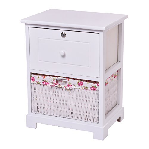 Algopix Similar Product 11 - Giantex Nightstand Wooden Frame W 2