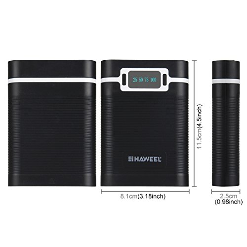 Algopix Similar Product 18 - HAWEEL 4 x 18650 Charger Box Portable