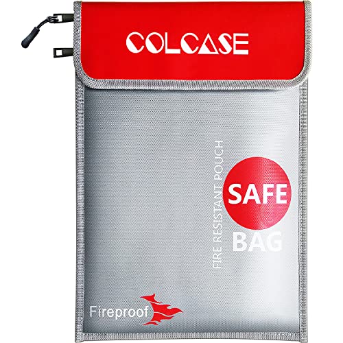 Algopix Similar Product 17 - COLCASE Fireproof Document Bag Upgraded