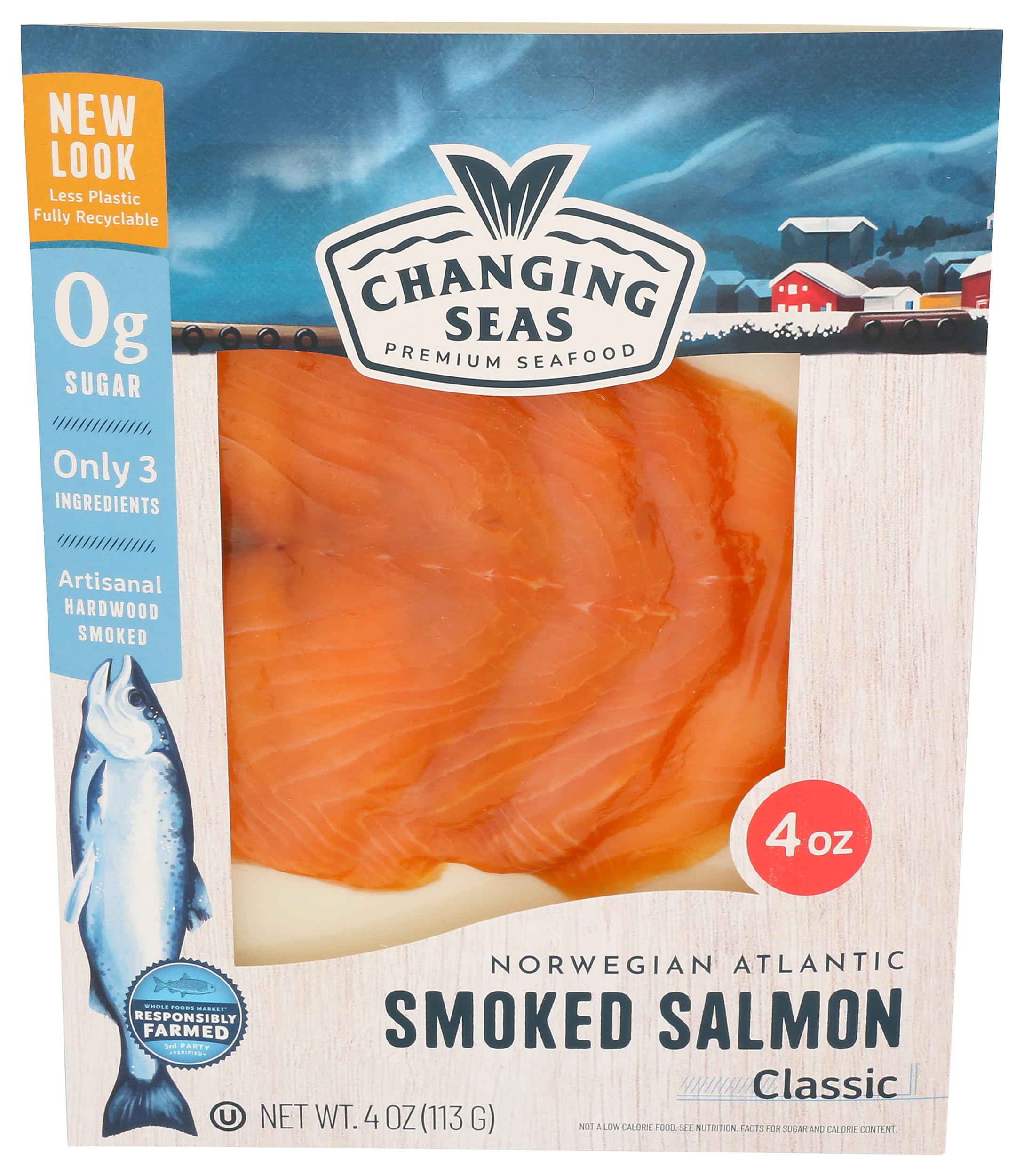 Algopix Similar Product 8 - Changing Seas, Smoked Salmon, 4 Ounce