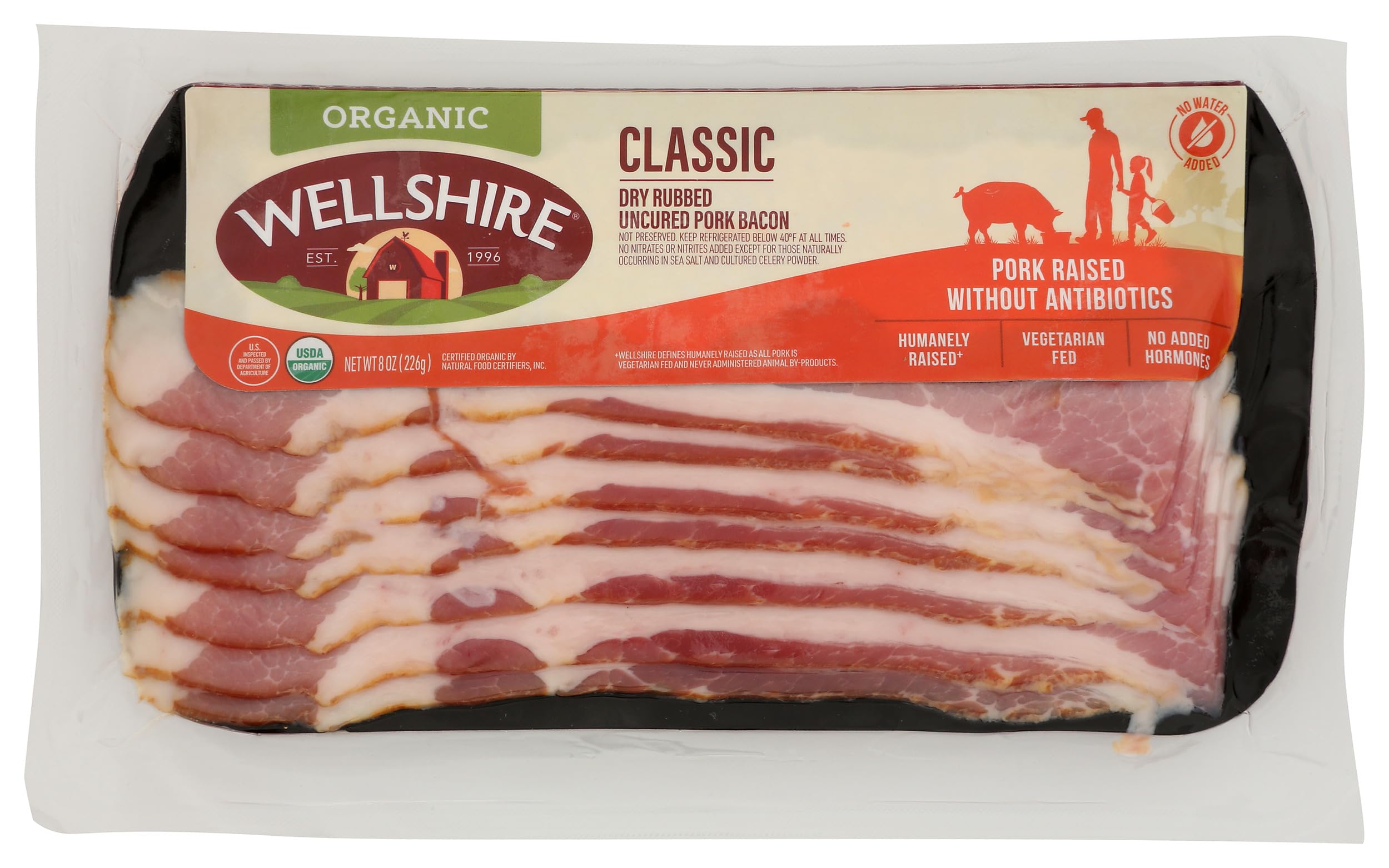 Algopix Similar Product 15 - Wellshire Farms Organic Uncured Bacon