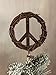 Algopix Similar Product 4 - Peace Sign Christmas Tree Topper Brown