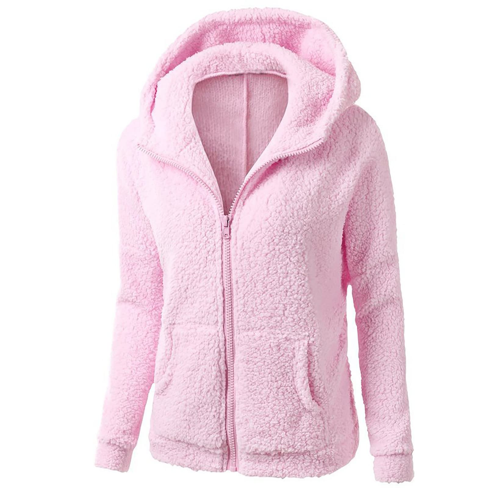 Algopix Similar Product 17 - gbyLJF Womens Fuzzy Fleece Hoodie Full