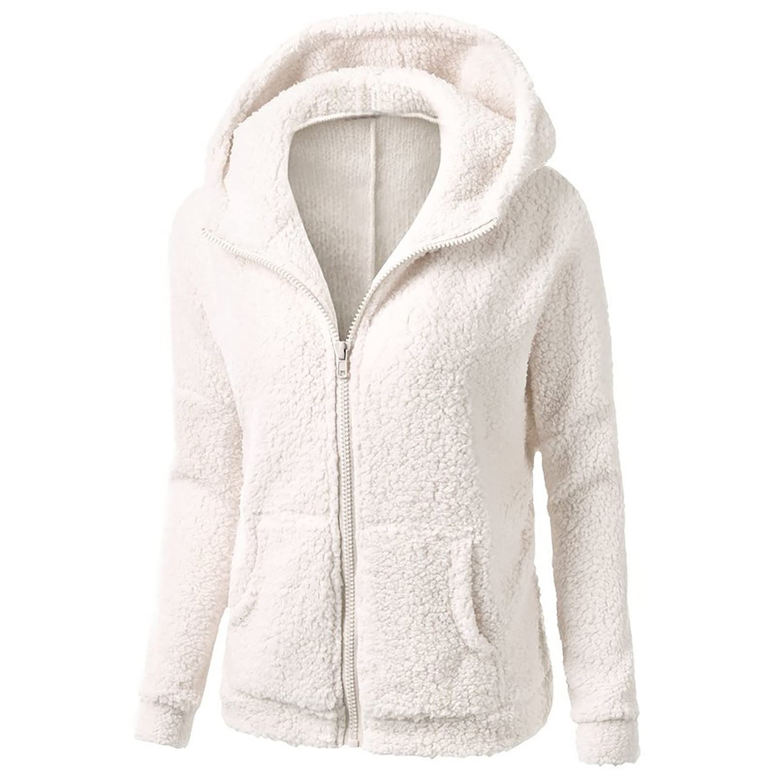 Algopix Similar Product 17 - gbyLJF Womens Fuzzy Fleece Hoodie Full