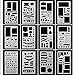 Algopix Similar Product 10 - 12 Pcs Journal Stencil Plastic Planner