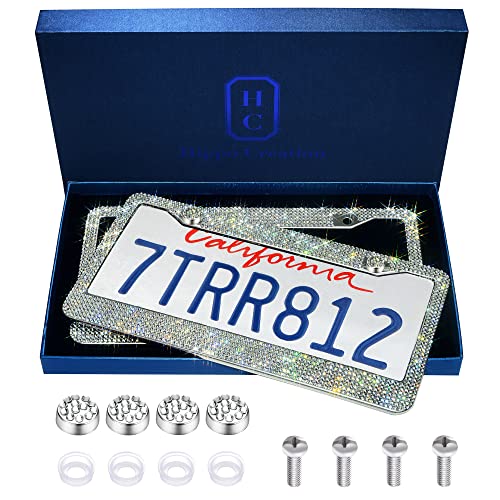 Algopix Similar Product 19 - Handcrafted Bling License Plate Frames