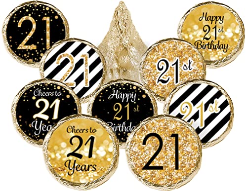 Algopix Similar Product 14 - 21st Birthday Party Favor Stickers 