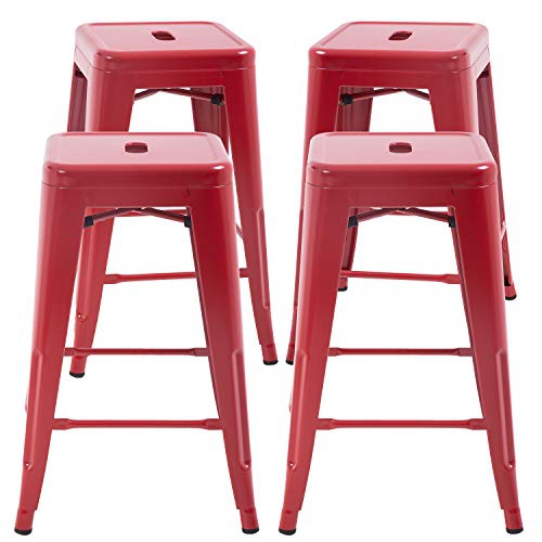 Algopix Similar Product 11 - FDW Metal Bar Stools Set of 4 Counter