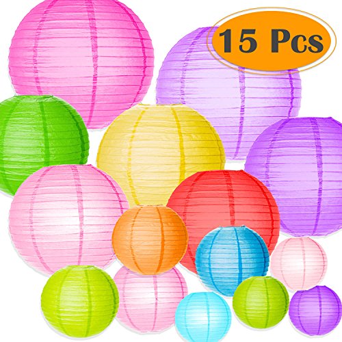 Algopix Similar Product 10 - Selizo 15 Packs Paper Lanterns with