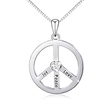 Algopix Similar Product 13 - S925 Sterling Silver Peace Sign Hippie