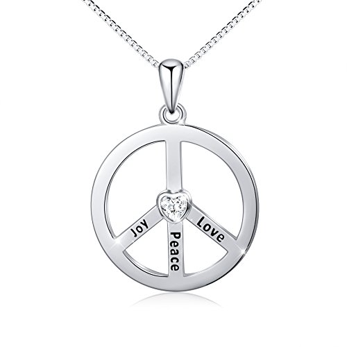 Algopix Similar Product 14 - S925 Sterling Silver Peace Sign Hippie