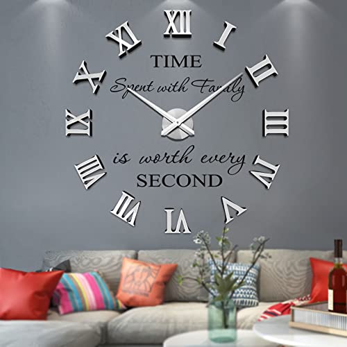 Algopix Similar Product 9 - VANGOLD Large 3D DIY Wall Clock Roman