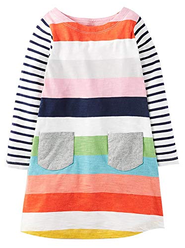 Algopix Similar Product 9 - Fiream Girls Dress Cotton Casual