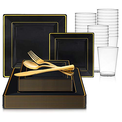 Algopix Similar Product 19 - 720 Piece Elegant Disposable Plastic