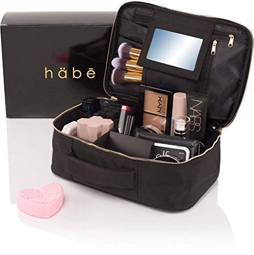 Algopix Similar Product 4 - habe Travel Makeup Bag with Mirror