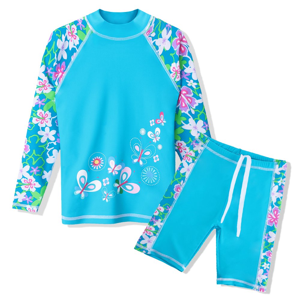 Algopix Similar Product 14 - TFJH E 2 Piece Swimsuits for Girls UPF