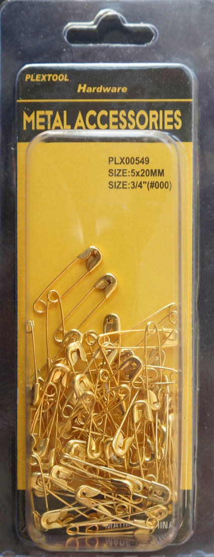 Algopix Similar Product 19 - Plextool Safety Pins Golden Tone 000