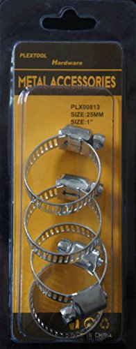 Algopix Similar Product 2 - Plextool Hose Clamp 1 4pcsPK 24