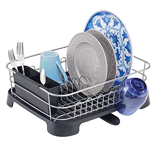 Algopix Similar Product 19 - mDesign Alloy Steel Sink Dish Drying