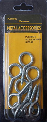 Algopix Similar Product 14 - Plextool Metal Screw Eye Lag 8
