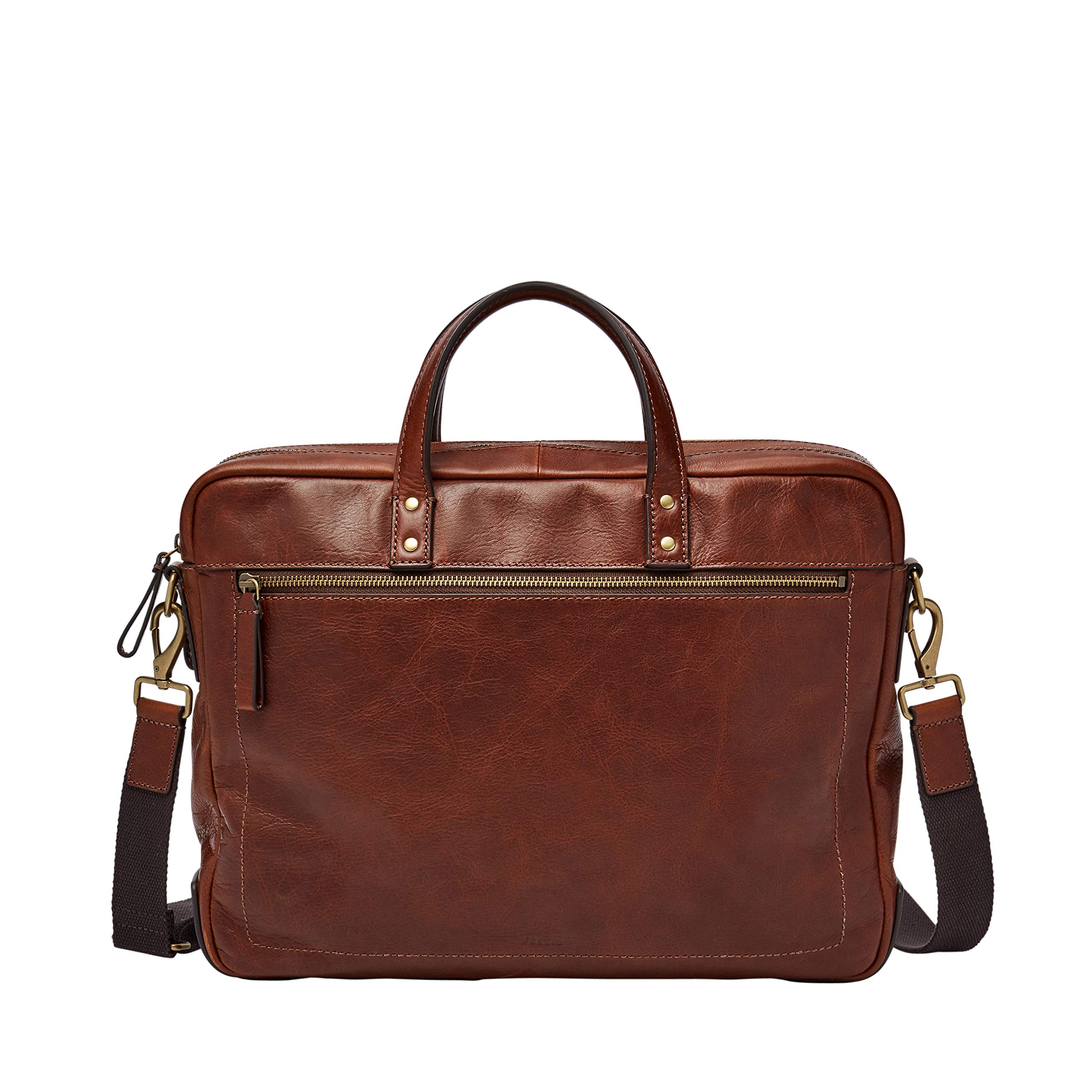 Algopix Similar Product 4 - Fossil Mens Haskell Leather Double Zip