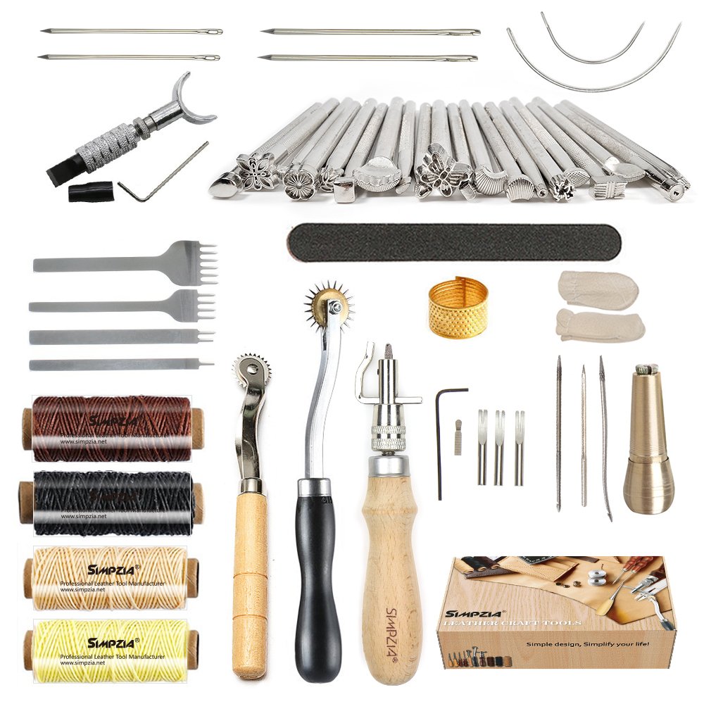Algopix Similar Product 5 - Leather Tools SIMPZIA 52 pcs Leather