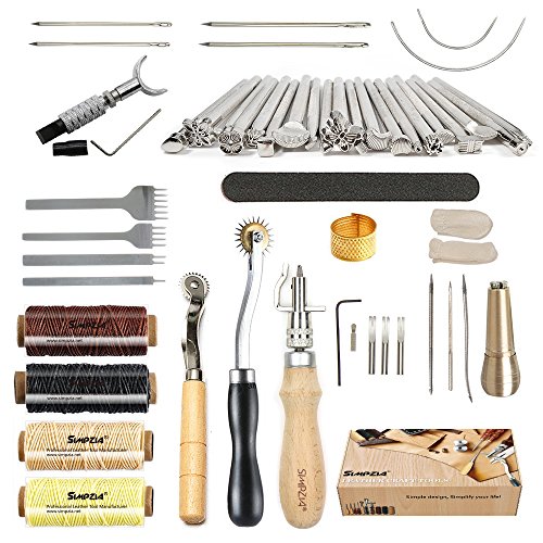 Algopix Similar Product 2 - Leather Tools SIMPZIA 52 pcs Leather