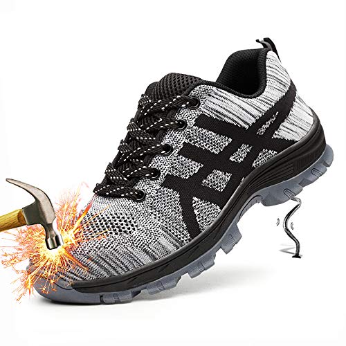 Algopix Similar Product 7 - showcai Unisex Steel Toe Work Shoes