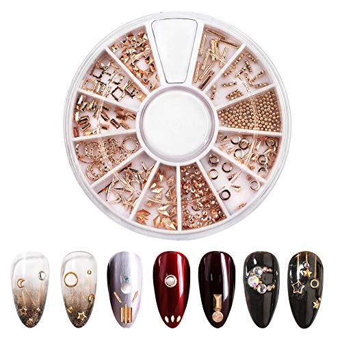 Algopix Similar Product 2 - Indexu Rose Gold Rivet 3D Nail