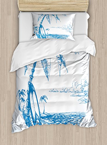 Algopix Similar Product 1 - Ambesonne Surf Duvet Cover Set