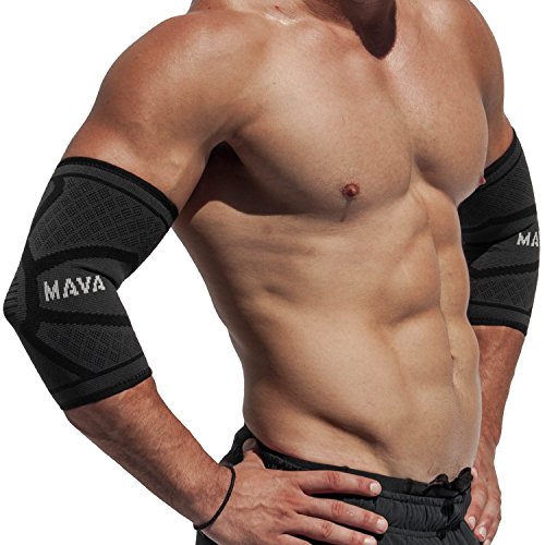 Algopix Similar Product 1 - Mava Sports Elbow Compression Sleeve
