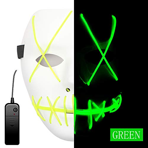 Algopix Similar Product 15 - Ansee Scary Mask Halloween Cosplay Led
