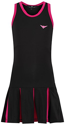 Algopix Similar Product 12 - Girls Black  Pink Tennis Dress Pleated
