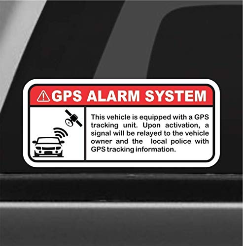 Algopix Similar Product 8 - GPS Alarm System Warning Sticker Set