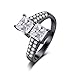 Algopix Similar Product 18 - YAZILIND Black Gold Plated Rings White