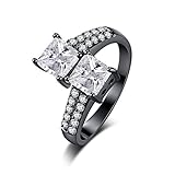 Algopix Similar Product 9 - YAZILIND Black Gold Plated Rings White