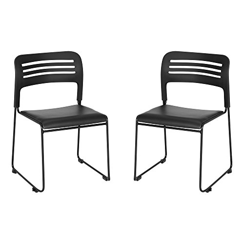 Algopix Similar Product 18 - Wave Back Vinyl Seat Stack Chair with