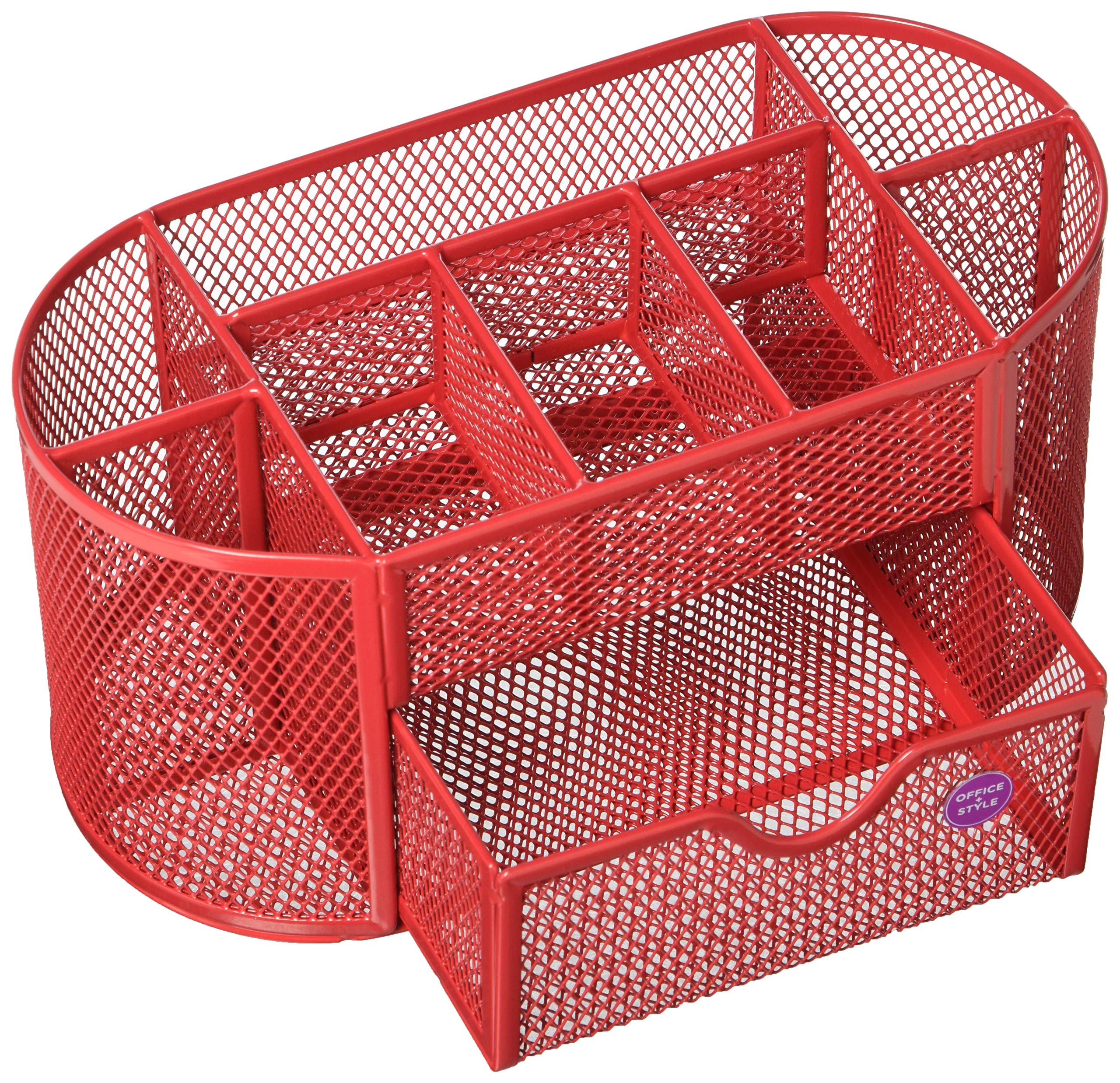 Algopix Similar Product 2 - Oval Mesh Desk Organizer 9