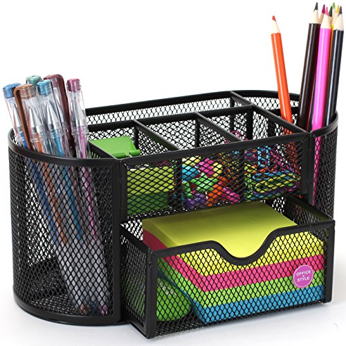 Algopix Similar Product 16 - Oval Mesh Desk Organizer 9